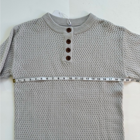 Stylish Chic Gray Knit Lounge Two Piece Set Medium - Picture 8 of 14